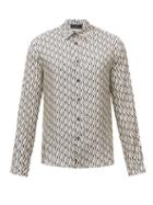 Matchesfashion.com Amiri - Logo-print Silk-twill Shirt - Mens - Black White