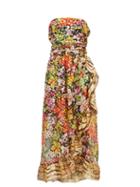 Matchesfashion.com Dundas - Ruffled Floral-print Silk-blend Chiffon Dress - Womens - Multi
