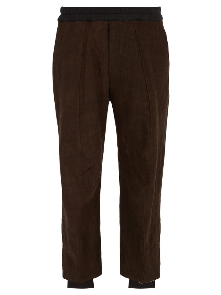By Walid Victor Two-tone Cotton-blend Trousers