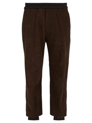 By Walid Victor Two-tone Cotton-blend Trousers