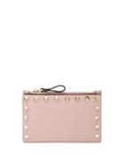 Matchesfashion.com Valentino - Rockstud Leather Cardholder - Womens - Light Pink