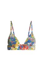 Stella Mccartney Floral-print Padded Triangle Bikini Top