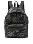 Matchesfashion.com Saint Laurent - City Tropical-print Canvas Backpack - Mens - Black White