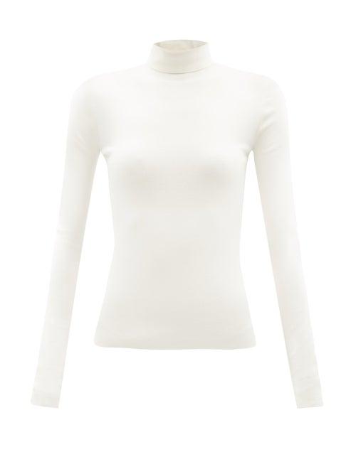 Joseph - Roll-neck Silk-blend Sweater - Womens - Ivory