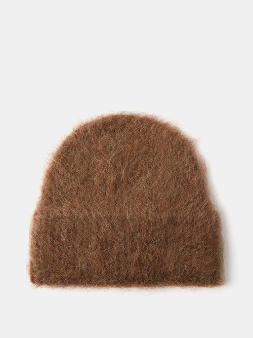 Toteme - Alpaca-blend Beanie Hat - Womens - Brown