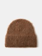 Toteme - Alpaca-blend Beanie Hat - Womens - Brown