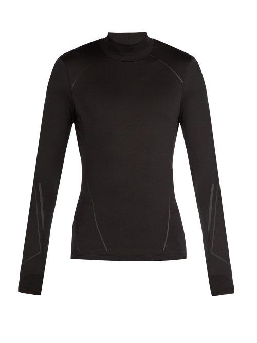 Matchesfashion.com Blackbarrett By Neil Barrett - Long Sleeved Jersey T Shirt - Mens - Black