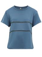 Matchesfashion.com Adidas By Stella Mccartney - Run Mesh Panel T Shirt - Womens - Blue