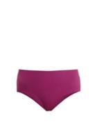 Matchesfashion.com Rochelle Sara - The Natalie Mid Rise Bikini Briefs - Womens - Pink