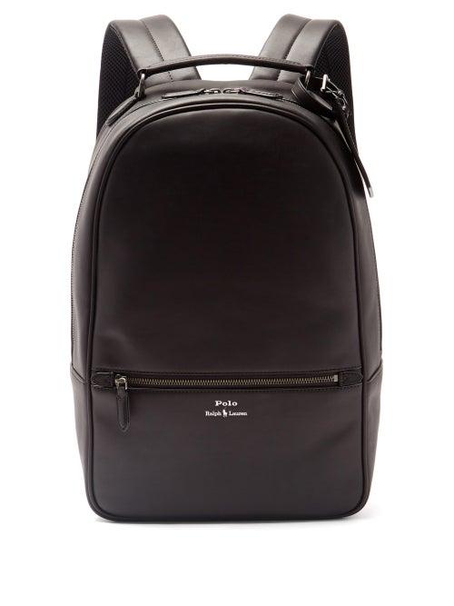 Matchesfashion.com Polo Ralph Lauren - Logo-embossed Leather Backpack - Mens - Black