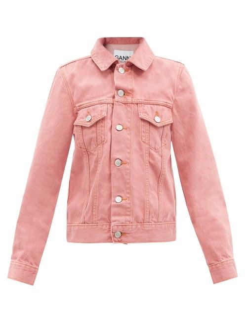Ladies Rtw Ganni - Denim Jacket - Womens - Pink