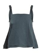 Cecilie Copenhagen Lana Tie-shoulder Scarf-jacquard Cotton Top