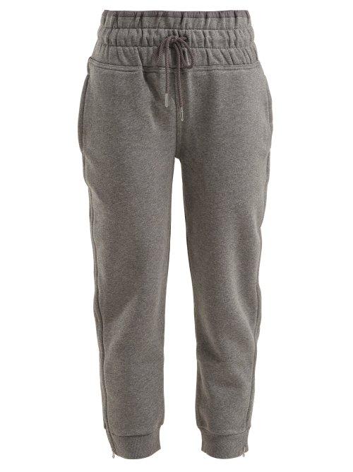 Matchesfashion.com Adidas By Stella Mccartney - Essential Cropped Performance Track Pants - Womens - Grey