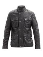 Matchesfashion.com Belstaff - Fieldbrook 2.0 Leather Field Jacket - Mens - Black