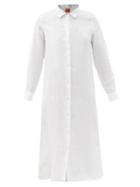 Matchesfashion.com Le Sirenuse, Positano - Dove Lightwind Linen Shirt Dress - Womens - White