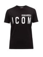 Dsquared2 - Icon Logo-print Cotton T-shirt - Mens - Black