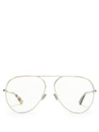 Matchesfashion.com Dior Eyewear - Dioressence 15 Aviator Metal Glasses - Womens - Silver Multi