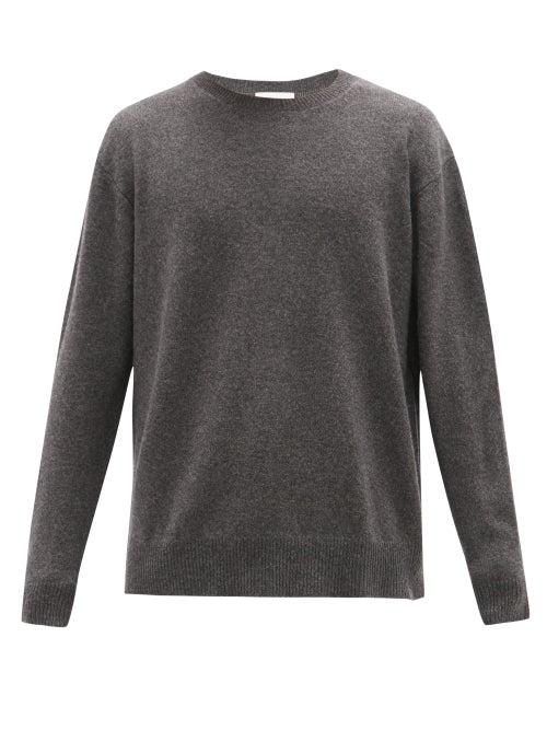 Matchesfashion.com Raey - Loose-fit Crew-neck Cashmere Sweater - Mens - Charcoal