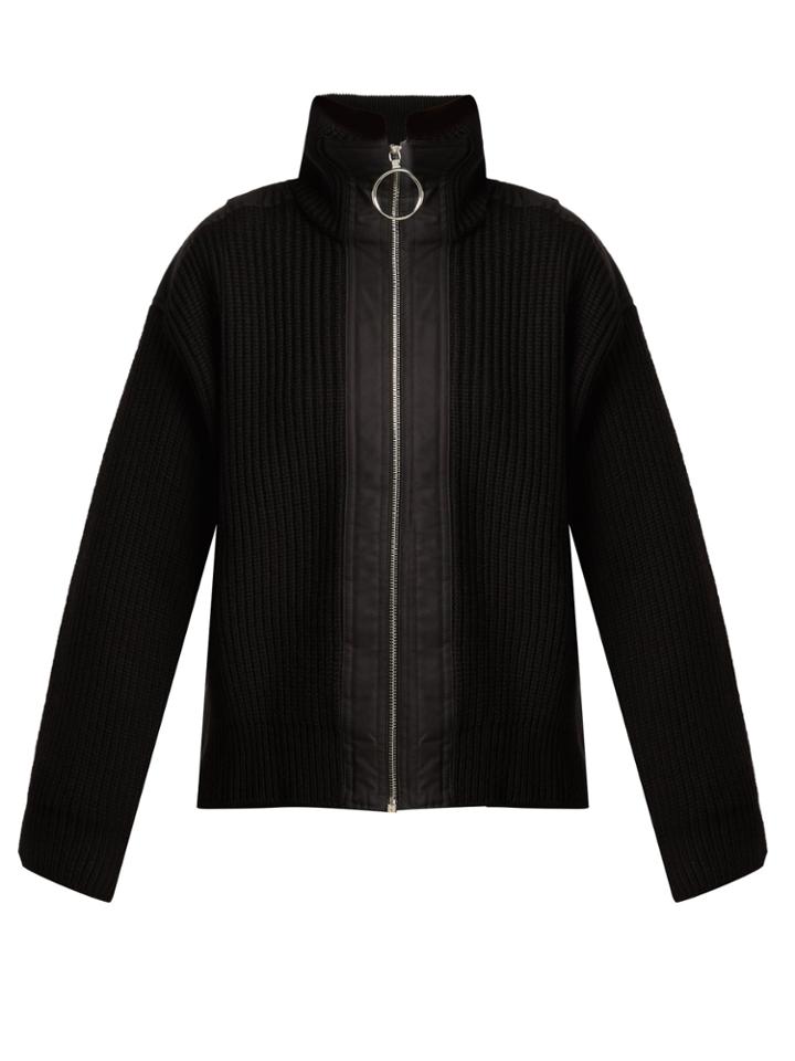 Paco Rabanne Ribbed-knit Wool Jacket