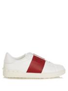 Matchesfashion.com Valentino - Open Low Top Leather Trainers - Mens - White Multi