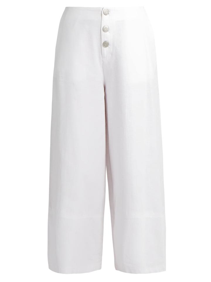 See By Chloé High Rise Wide-leg Cropped Cotton Trousers