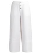 See By Chloé High Rise Wide-leg Cropped Cotton Trousers
