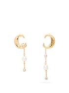 Matchesfashion.com Chlo - Darcey Asymmetric Pearl Gold-tone Drop Earrings - Womens - Gold