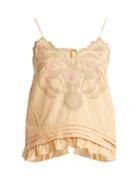 Chloé Embroidered Cotton Voile Camisole Top