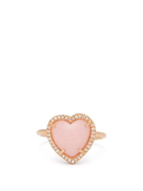 Matchesfashion.com Irene Neuwirth - Love Diamond, Opal And 18kt Rose-gold Ring - Womens - Rose Gold