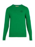 Matchesfashion.com Burberry - Malcolm Logo Embroidered Cashmere Sweater - Mens - Green