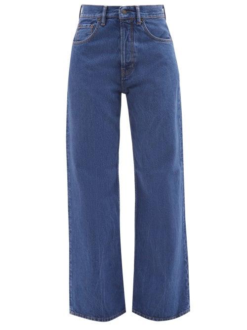 Acne Studios - 2021f Brutus High-rise Bootcut Jeans - Womens - Blue