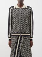 Dodo Bar Or - Dean Crystal-embellished Geometric-jacquard Jacket - Womens - Black Cream