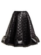 Matchesfashion.com 6 Moncler Noir Kei Ninomiya - Laque Mid Rise Padded Skirt - Womens - Black
