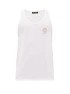 Matchesfashion.com Versace - Medusa Logo Cotton-blend Vest - Mens - White