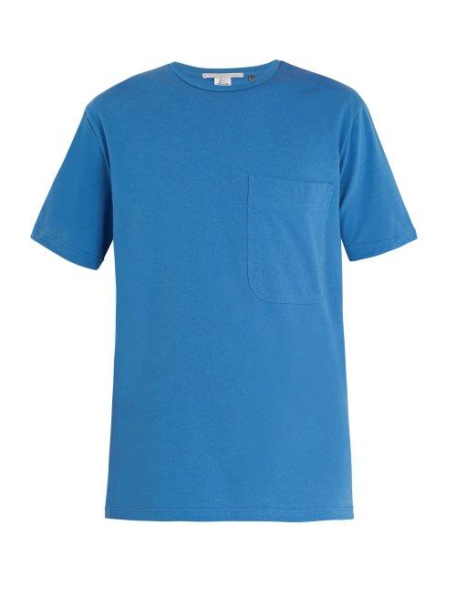 Matchesfashion.com Stella Mccartney - Short Sleeve Cotton Shirt - Mens - Light Blue