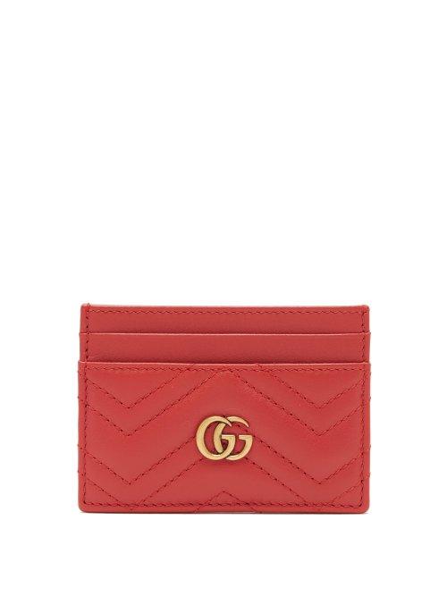 Matchesfashion.com Gucci - Gg Marmont Leather Cardholder - Womens - Red