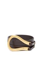 Matchesfashion.com Bottega Veneta - Medium Curved Loop Leather Belt - Womens - Brown
