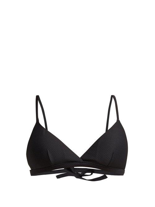 Matchesfashion.com Asceno - Wrap Front Triangle Bikini Top - Womens - Black