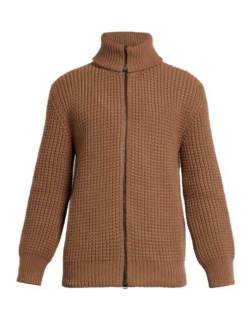 Lanvin Zip-front Wool Cardigan