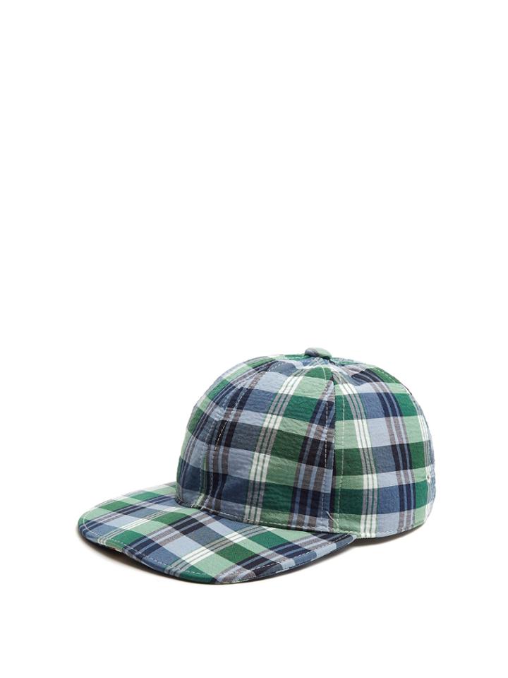 Thom Browne Six-panel Check Cotton Cap