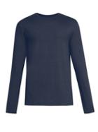Matchesfashion.com Derek Rose - Basel Long Sleeved Jersey T Shirt - Mens - Denim