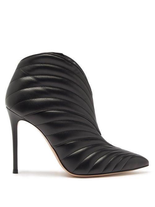 Gianvito Rossi - Eiko 105 Quilted-leather Boots - Womens - Black