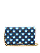 Miu Miu Star-print Canvas And Leather Cross-body Bag