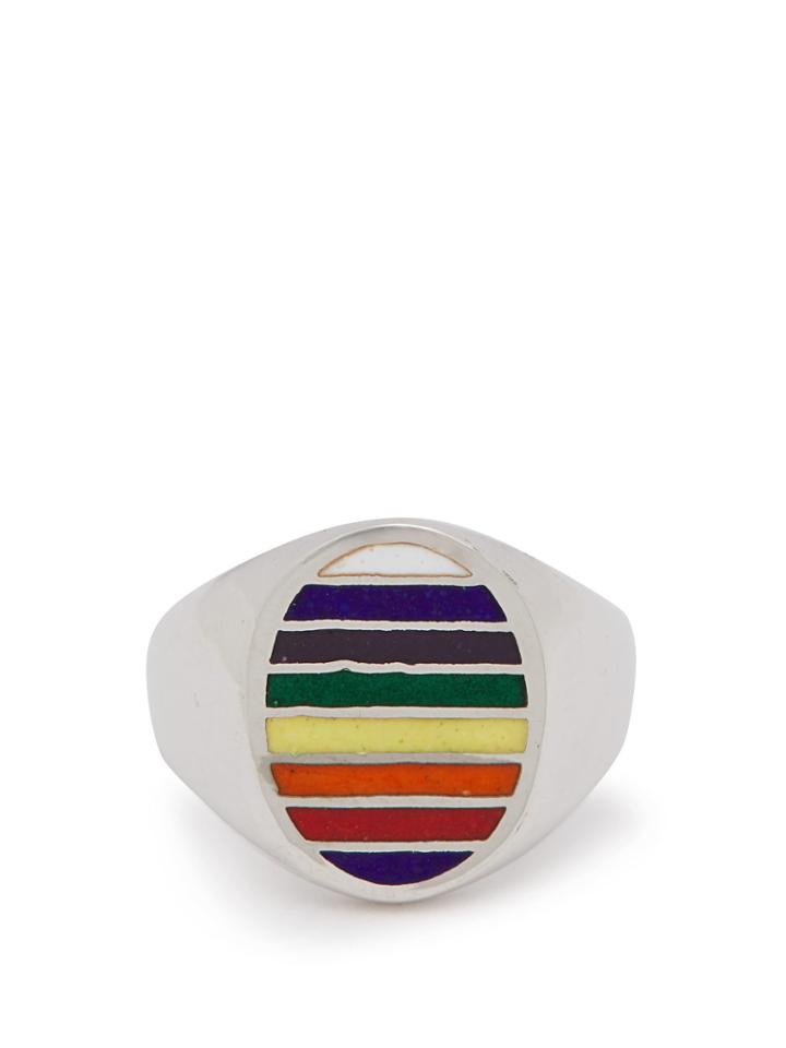 Jessica Biales Sterling Silver And Enamel Ring