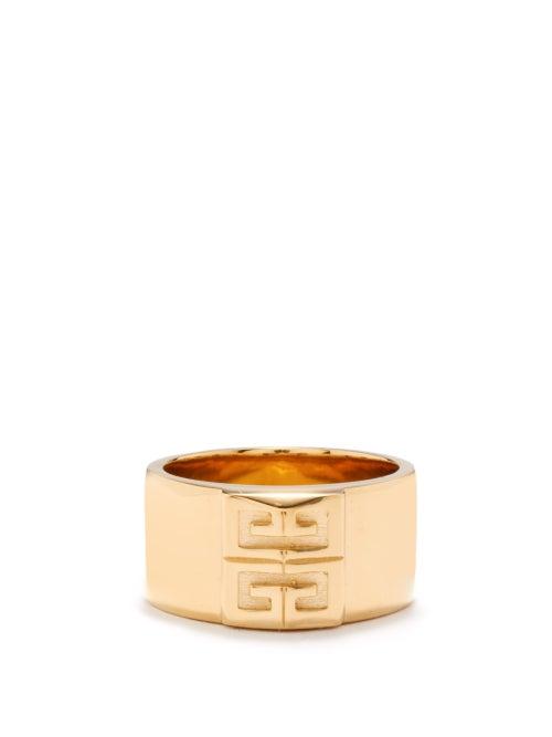 Givenchy - 4g Logo-engraved Ring - Womens - Gold