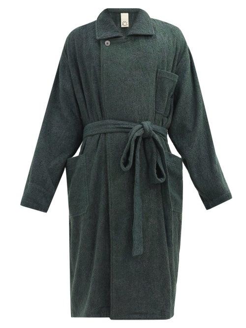 Matchesfashion.com Marrakshi Life - Double-breasted Cotton-blend Boucl Coat - Mens - Green