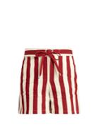 Redvalentino Striped Cotton-blend Shorts