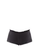Carine Gilson - Lace-trimm Silk-satin Pyjama Shorts - Womens - Black