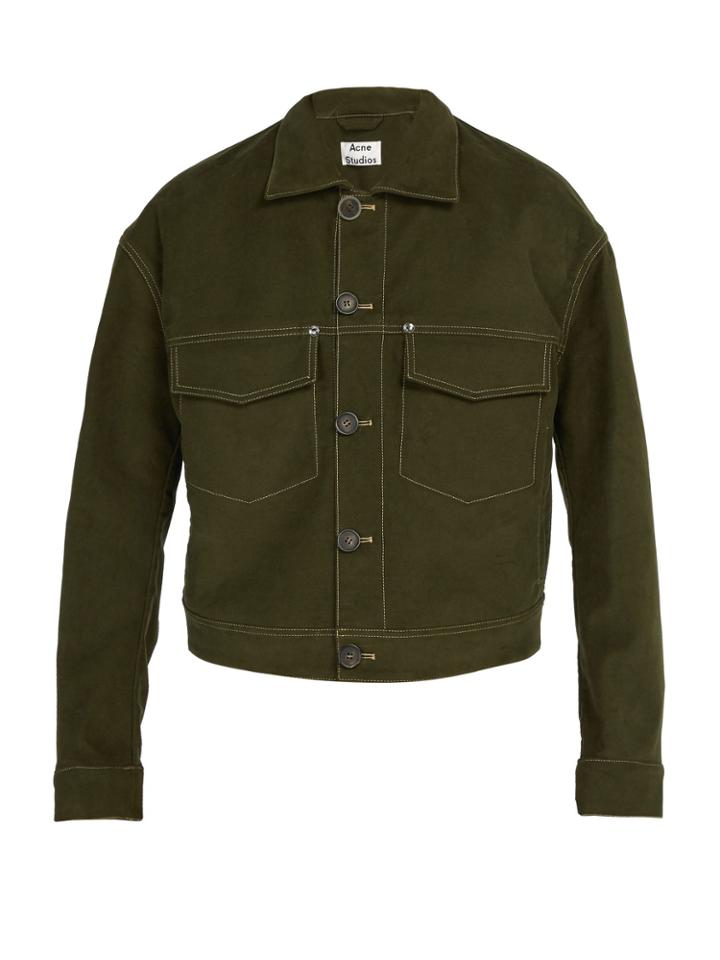 Acne Studios Topstitched Stretch-cotton Jacket