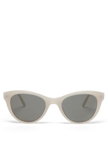 Matchesfashion.com Garrett Leight - X Clare V. Cat-eye Acetate Sunglasses - Womens - Grey